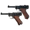 Image 1 : Two Commercial Semi-Automatic Luger Pistols -A) 1920 DWM Commercial Luger Semi-Automatic Pistol