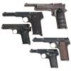 Image 1 : Five European Semi-Automatic Pistols -A) Astra Model 1921 (400) Semi-Automatic Pistol