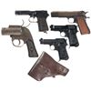 Image 1 : Four Semi-Automatic Pistols and One Flare Gun -A) CZ Model 1938 Semi-Automatic Pistol