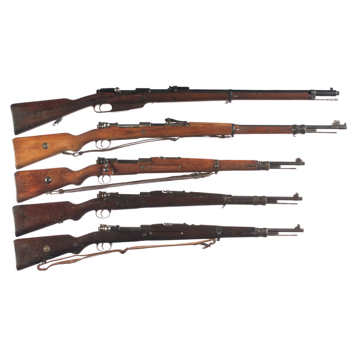Five Military Bolt Action Rifles -A) Amberg Arsenal Model G88 Bolt ...