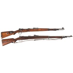 Two German Military Bolt Action Rifles -A) Mauser K98 "bnz 4" Dated Bolt Action Rifle with Sling