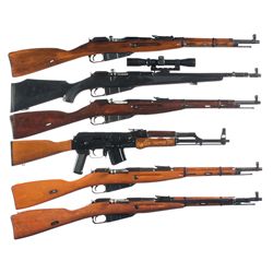 Four Rifles and Two Carbines -A) Russian Mosin-Nagant Model 91/59 Bolt Action Rifle