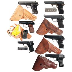 Seven Semi-Automatic Pistols -A) CZ 52 Semi-Automatic Pistol with Holster
