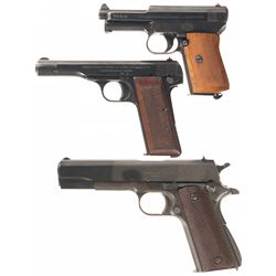 Three Semi-Automatic Pistols -A) Mauser Model 1914 Semi-Automatic Pistol