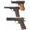 Image 1 : Three Semi-Automatic Pistols -A) Mauser Model 1914 Semi-Automatic Pistol