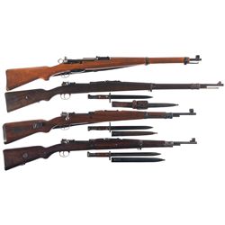 Four Bolt Action Military Longarms -A) Swiss K31 Straight Pull Bolt Action Rifle