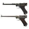 Image 1 : Two Luger Semi Automatic Pistols -A) Mauser byf Code 42 Date Luger P.08 Semi-Automatic Pistol with L