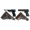 Image 1 : Two Nazi Semi-Automatic Pistols with Holsters -A) Mauser "byf/44" P-38 Semi-Automatic Pistol