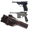 Image 1 : Two German Semi-Automatic Pistols -A) Nazi Proofed Walther P38 Semi-Automatic Pistol