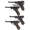 Image 1 : Four German Luger Semi-Automatic Pistols -A) 1906 DWM American Eagle Luger Semi-Automatic Pistol