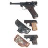 Image 1 : Three Semi-Automatic Pistols -A) 1917 Dated Model 1914 DWM Luger Semi-Automatic Pistol
