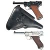 Image 1 : Two Luger Semi-Automatic Pistols -A) Mauser "S/42" Code, 1939 Date Luger Semi-Automatic Pistol with 
