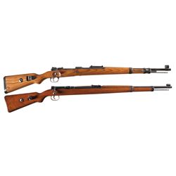 Two German Bolt Action Rifles -A) Berlin-Lubecker "duv/ 41" Code Model 98K Bolt Action Rifle
