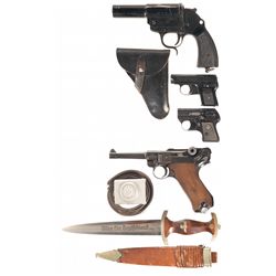 Three Pistols and One Flare Gun -A) Berlin Lubecker Heer Model Flare Pistol