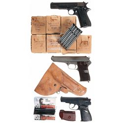 Three Semi-Automatic European Pistols -A) Nazi Marked Star Model A Semi-Automatic Pistol