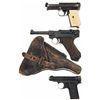 Image 1 : Three German Semi-Automatic Pistols -A) Mauser Model 1934 Semi-Automatic Pistol