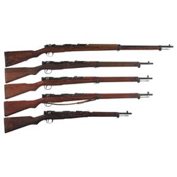 Five Japanese Bolt Action Military Longarms -A) Desirable Type 30 Japanese Bolt Action Rifle