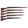 Image 1 : Five Japanese Bolt Action Military Longarms -A) Desirable Type 30 Japanese Bolt Action Rifle