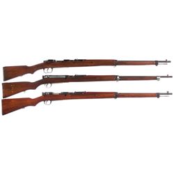 Three WWII Bolt Action Rifles -A) Italian Type I Bolt Action Rifle