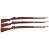 Image 1 : Three WWII Bolt Action Rifles -A) Italian Type I Bolt Action Rifle