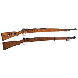 Two K98 Bolt Action Rifles -A) Steyr K98 "bnz 4" Dated Bolt Action Rifle
