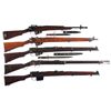 Image 1 : Five Long Guns -A) Enfield No. 5 Mark I Jungle Carbine with Bayonet