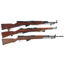 Three Longarms -A) Romanian Model 56 Semi-Automatic Rifle with Bayonet