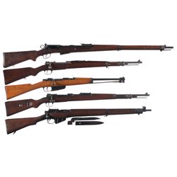Five Military Longarms -A) Swiss Schmidt-Rubin Model 1911 Straight Pull Rifle