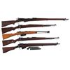 Image 1 : Five Military Longarms -A) Swiss Schmidt-Rubin Model 1911 Straight Pull Rifle