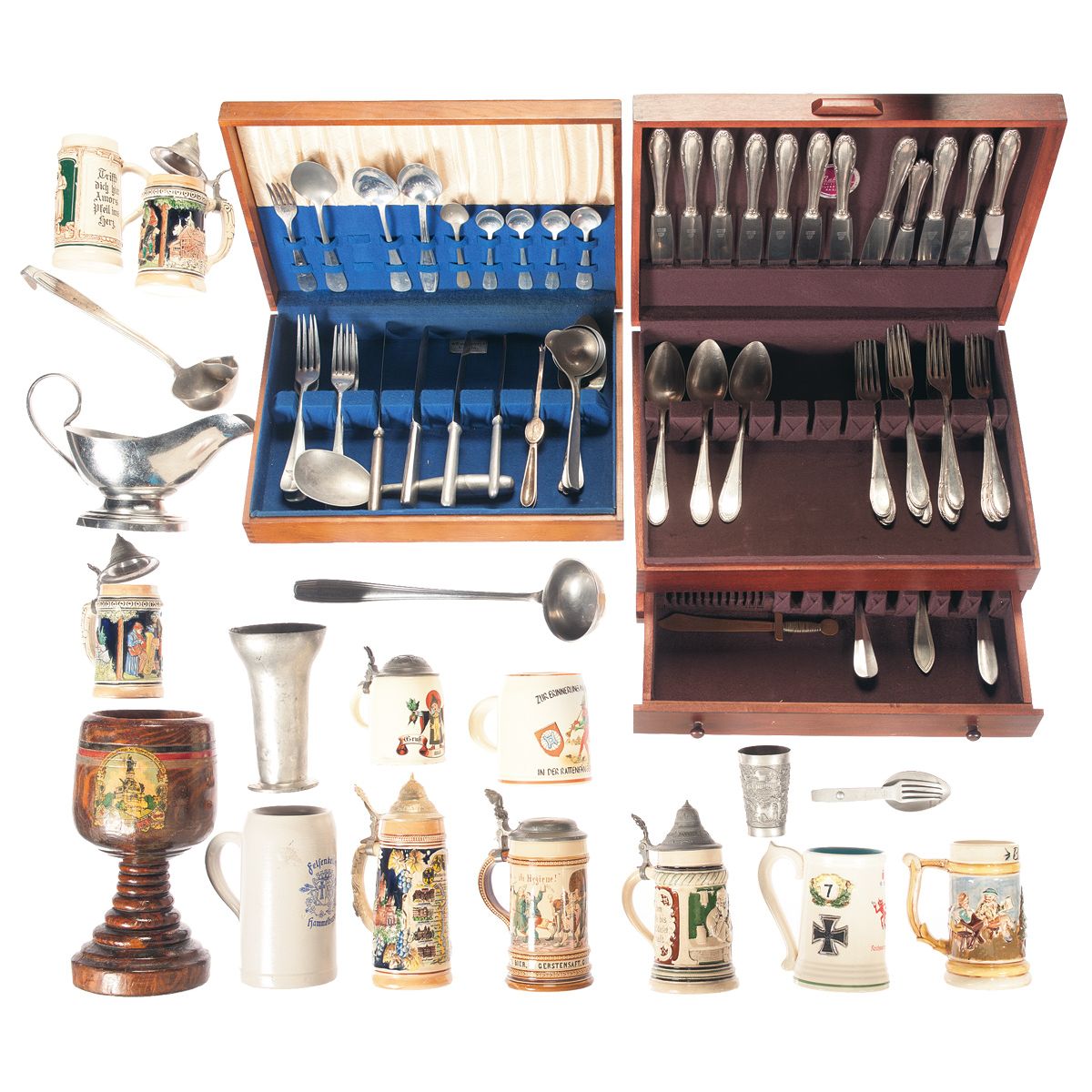 Steins and Nazi Tableware