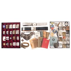 Nazi Belts, Belt Buckles, Passports and Other Items
