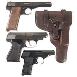 Three Semi-Automatic Pistols -A) Nazi Proofed Fabrique Nationale Model 1922 Semi-Automatic Pistol wi