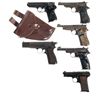 Image 1 : Six European Semi-Automatic Pistols -A) CZ Model 1950 Semi-Automatic Pistol with Holster