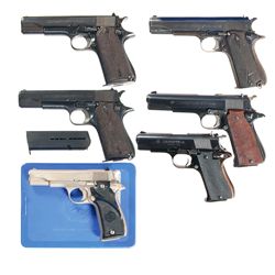 Six Star Semi-Automatic Pistols -A) Rare Nazi Proofed Star Model B Semi-Automatic Pistol