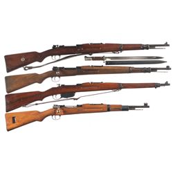 Four Bolt Action Military Longarms -A) CZ Vz24 Bolt Action Rifle with Bayonet