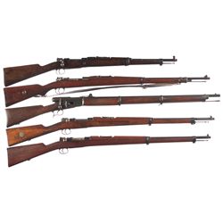 Five Military Bolt Action Rifles -A) 1916 Spanish Mauser Bolt Action Short Rifle