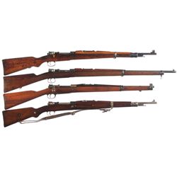 Four Military Bolt Action Rifles -A) Yugoslavian Mauser Model 24/47 Bolt Action Rifle