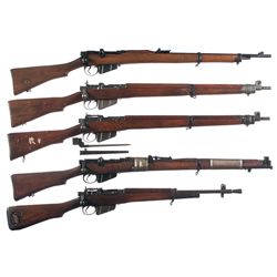Five Bolt Action Military Longarms -A) Enfield No.1 MK I Bolt Action Rifle