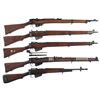 Image 1 : Five Bolt Action Military Longarms -A) Enfield No.1 MK I Bolt Action Rifle