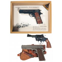 Three Colt Handguns -A) Cased Colt Battle of Chateau Thierry World War I Commemorative Model 1911 Se