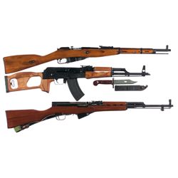 Three Rifles -A) Mosin Nagant Model 91/59 Bolt Action Rifle
