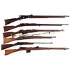 Image 1 : Six Rifles -A) Vetterli Model 1881 Bolt Action Rifle