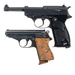 Two German Semi-Automatic Pistols -A) Spreewerke "cyq" Code P-38 Semi-Automatic Pistol