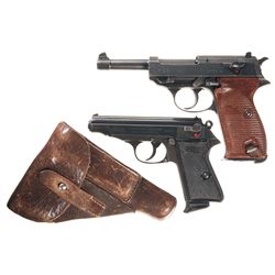 Two German Semi-Automatic Pistols -A) Spreewerke "cyq" Code P-38 Semi-Automatic Pistol