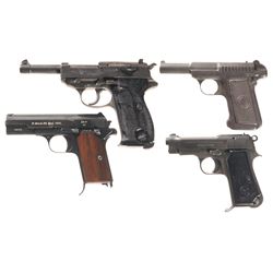 Four European Semi-Automatic Pistols -A) Nazi Proofed Mauser P38 SVW45 Code Semi-Automatic Pistol