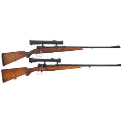Two Scoped Bolt Action Rifles -A) Custom German Model 98 Bolt Action Rifle
