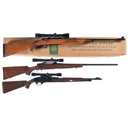 Three Scoped Long Rifles -A) Husqvarna Model 9000 Bolt Action Rifle with Box