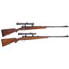 Image 1 : Two Scoped German Rifles -A) Custom Mauser Bolt Action Scoped Rifle