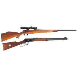 One Rifle and One Carbine -A) Weatherby Vanguard Bolt Action Rifle with Scope