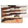 Image 1 : Four Boxed Ruger Semi-Automatic Rifles -A) Ruger Model 10/22 Semi Automatic Rifle with Scope